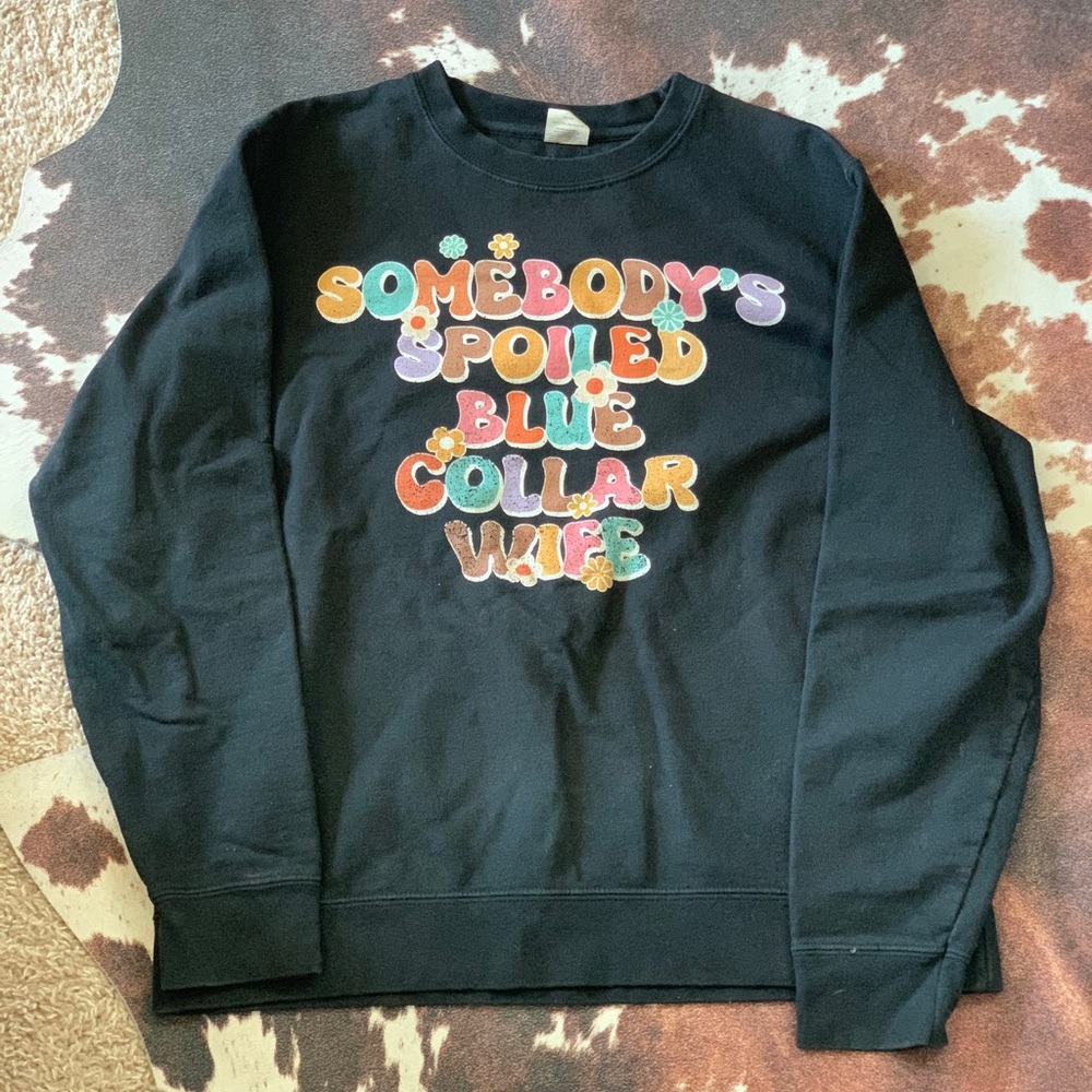 Black Graphic Sweater